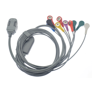 4.norav Compatible AHA 10 leads/12 leads ECG Holter Lead-wires and cables