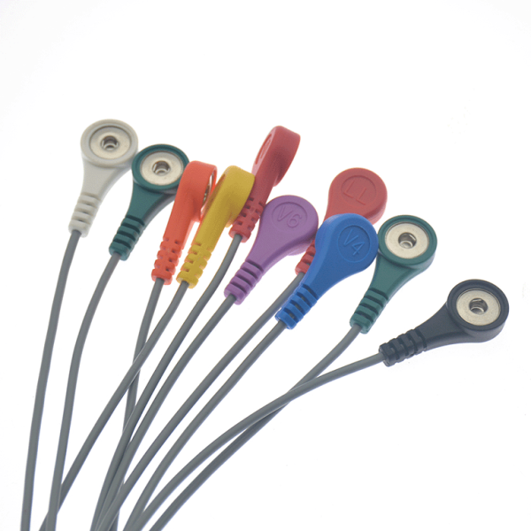 4.norav Compatible AHA 10 leads/12 leads ECG Holter Lead-wires and cables - Image 3