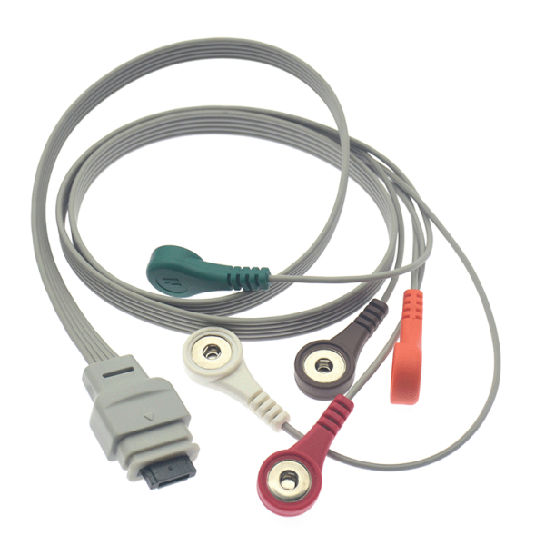 2.Nihon Kohden BH-853D Compatible 5 leads ECG Holter Lead-wires and cables - Image 6