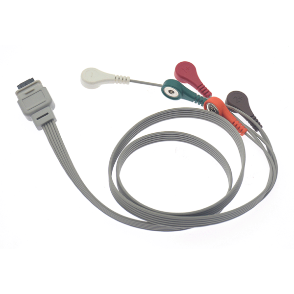 2.Nihon Kohden BH-853D Compatible 5 leads ECG Holter Lead-wires and cables - Image 3