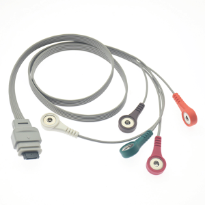 2.Nihon Kohden BH-853D Compatible 5 leads ECG Holter Lead-wires and cables