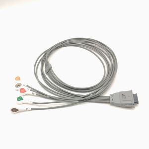 54.BI Compatible 5 leads Holter Recorder ECG Cables and Leadwires
