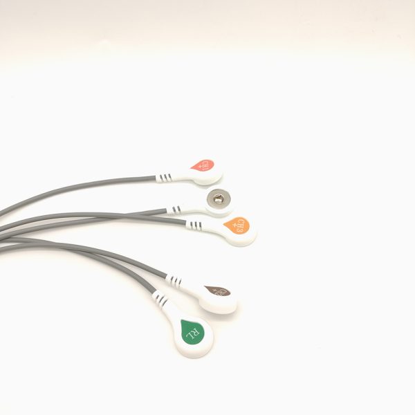 54.BI Compatible 5 leads Holter Recorder ECG Cables and Leadwires - Image 4