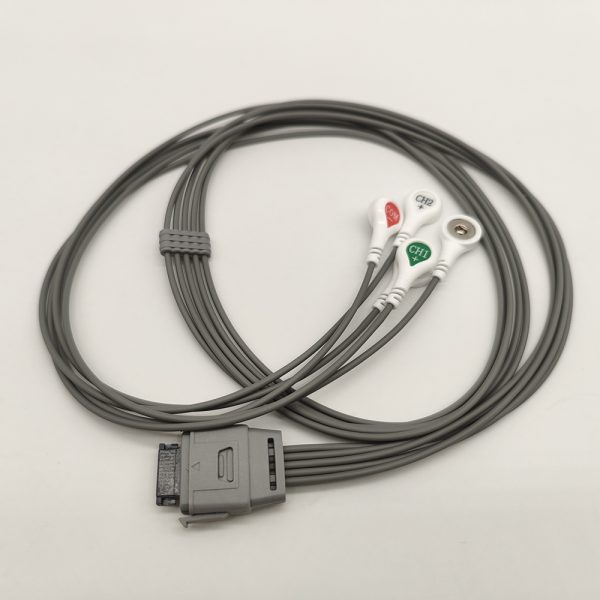 57.BI Compatible 5 leads Holter Recorder ECG Cables and Leadwires