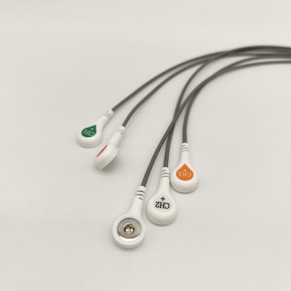 57.BI Compatible 5 leads Holter Recorder ECG Cables and Leadwires - Image 2