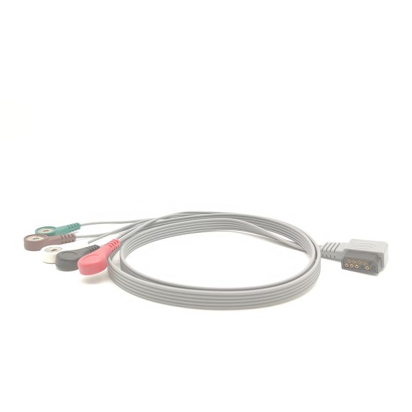 61.Philips Compatible 5 leads Holter Recorder ECG Cables and Leadwires
