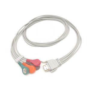 62.biocare Compatible 5 leads Holter Recorder ECG Cables and Leadwires