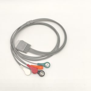 65.edan Compatible 5 leads Holter Recorder ECG Cables and Leadwires