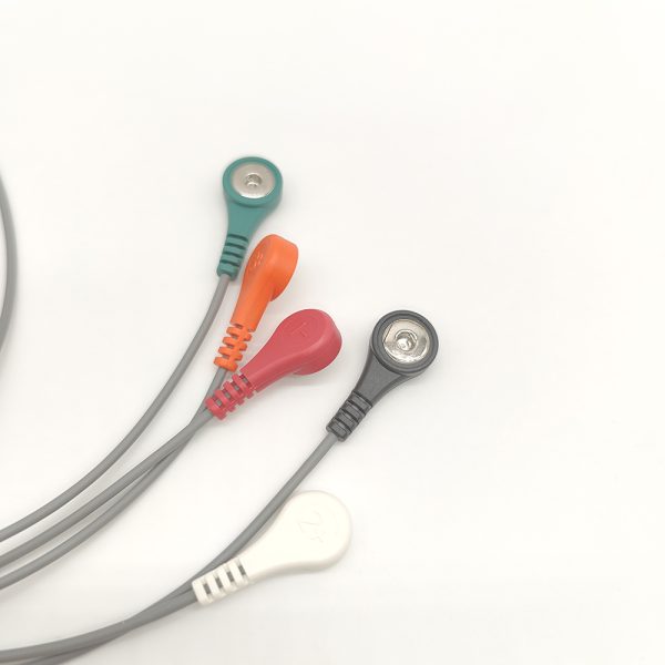 65.edan Compatible 5 leads Holter Recorder ECG Cables and Leadwires - Image 2