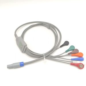 70.BI Compatible 7 leads Holter Recorder ECG Cables and Leadwires