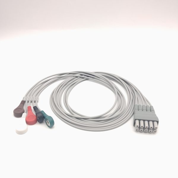 88.welchallyn Compatible 5 leads ECG Telemetry Leadwires