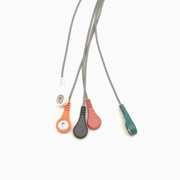 92.V&H Compatible 5 leads Holter Recorder ECG Cables and Leadwires - Image 2