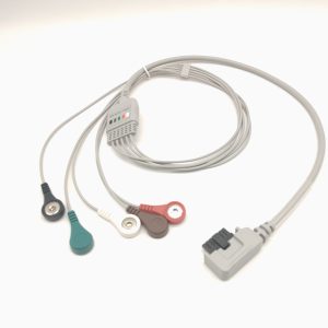93.NorthEast Compatible 5 leads Holter Recorder ECG Cables and Leadwires