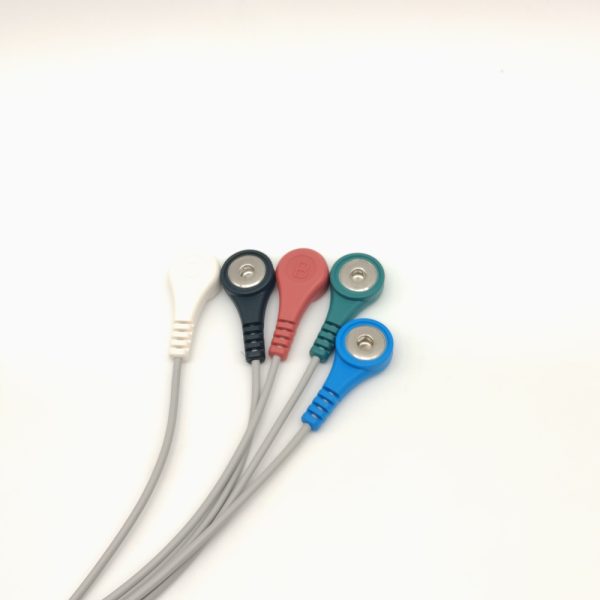 105.Schiller Compatible 5 leads Holter Recorder ECG Cables and Leadwires - Image 2