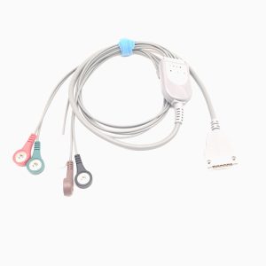 111.beneware Compatible 5 leads Holter Recorder ECG Cables and Leadwires