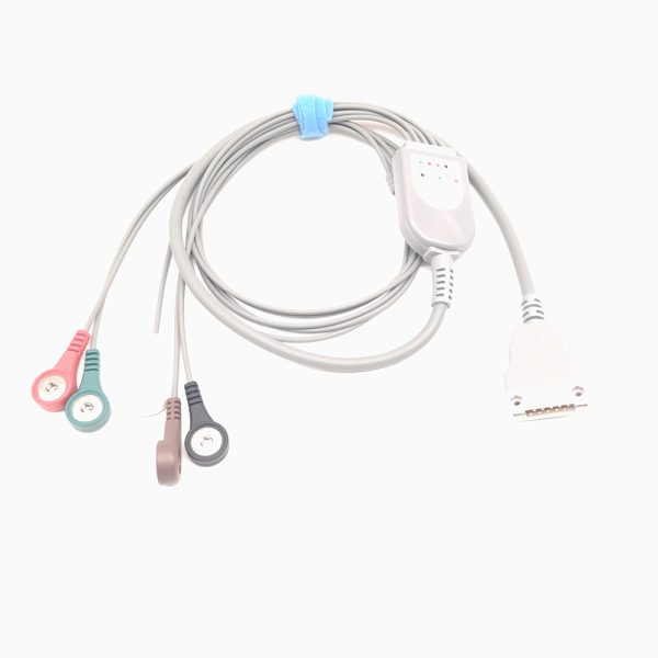 111.beneware Compatible 5 leads Holter Recorder ECG Cables and Leadwires