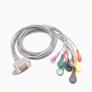 124.DMS Compatible 10leads/12 leads Holter Recorder ECG Cables and Leadwires