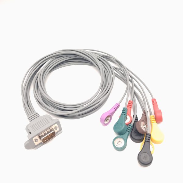 124.DMS Compatible 10leads/12 leads Holter Recorder ECG Cables and Leadwires