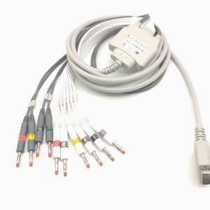139.zoncare Compatible 10 leads/12 leads Direct-Connect EKG Cables