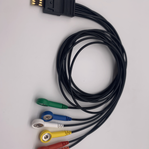 6.Schiller Compatible 6leads ECG Holter Lead-wires and cables