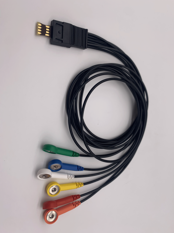 6.Schiller Compatible 6leads ECG Holter Lead-wires and cables