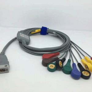 9.Beneware Compatible 10 leads/12 leads ECG Holter Lead-wires and cables