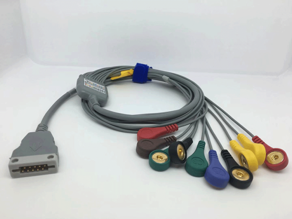 9.Beneware Compatible 10 leads/12 leads ECG Holter Lead-wires and cables