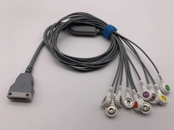 9.Beneware Compatible 10 leads/12 leads ECG Holter Lead-wires and cables - Image 2