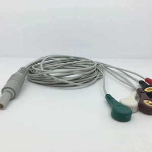 14.Hlmedical Compatible 5leads ECG Holter Lead-wires and cables